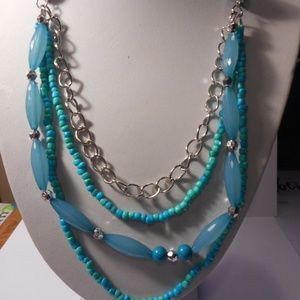 Superstar Accessories Aqua Blue Necklace